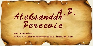 Aleksandar Perčević vizit kartica